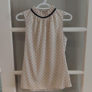 Ann Taylor Polka Dot Sleeveless Blouse